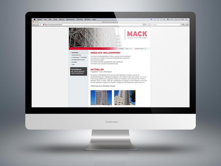 Webdesign steigerbouw